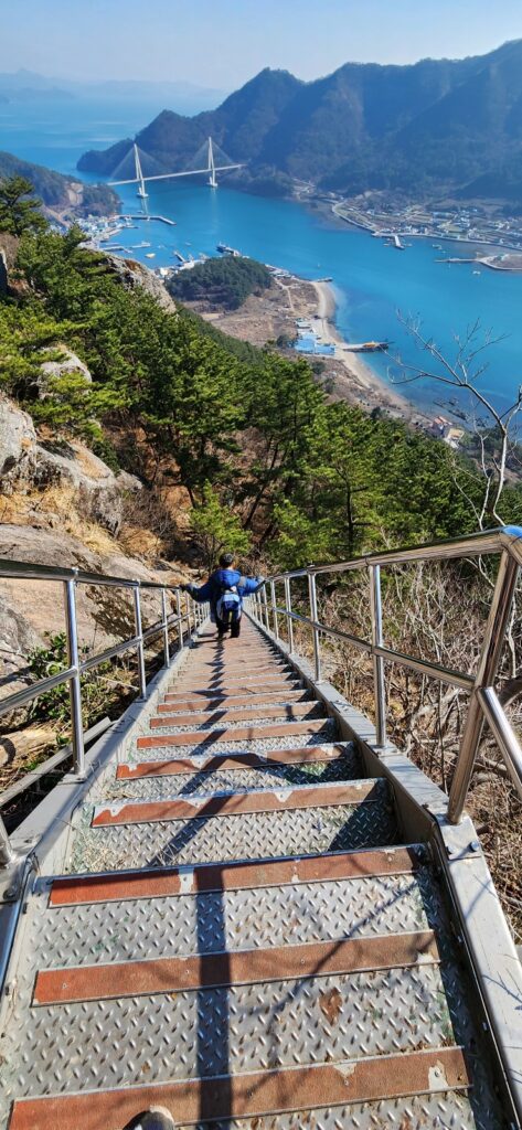 사량도 지리산, 옥녀봉, 출렁다리 등산코스-초등딸과 산행리얼후기 63