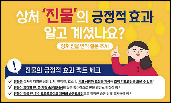 상처진물인식 설문조사-메디폼-이미지제공