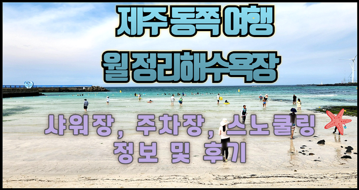 월정리해수욕장 샤워장, 주차장, 스노쿨링 정보 및 후기