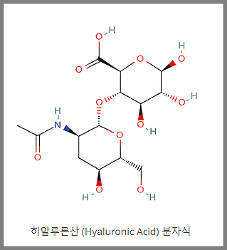 히알루론산 인공눈물-히알루론산 구조식