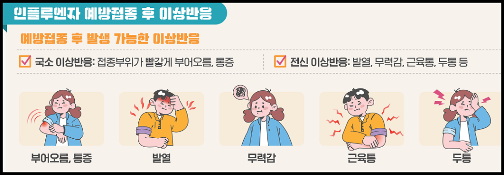 독감예방접종 후 이상반응