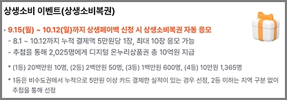 5만 원 써도 당첨 기회! 상생소비복권 이용법 상생페이백 함께 챙기는 팁 1